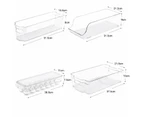 Hivvago Acrylic Stackable Clear Plastic Fridge Storage Bins