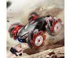 RC Stunt Car, 2.4GHz 4WD Gesture Sensing Remote Control Car with Cool Light and Music, Double-Sided 360° Flips RC Cars for Boys Age 6-12 4-7 8-12