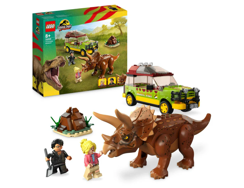 Lego® Jurassic Park Triceratops Research 76959 With Ford Explorer Car And Dino Figure, 30th Anniversary Collection