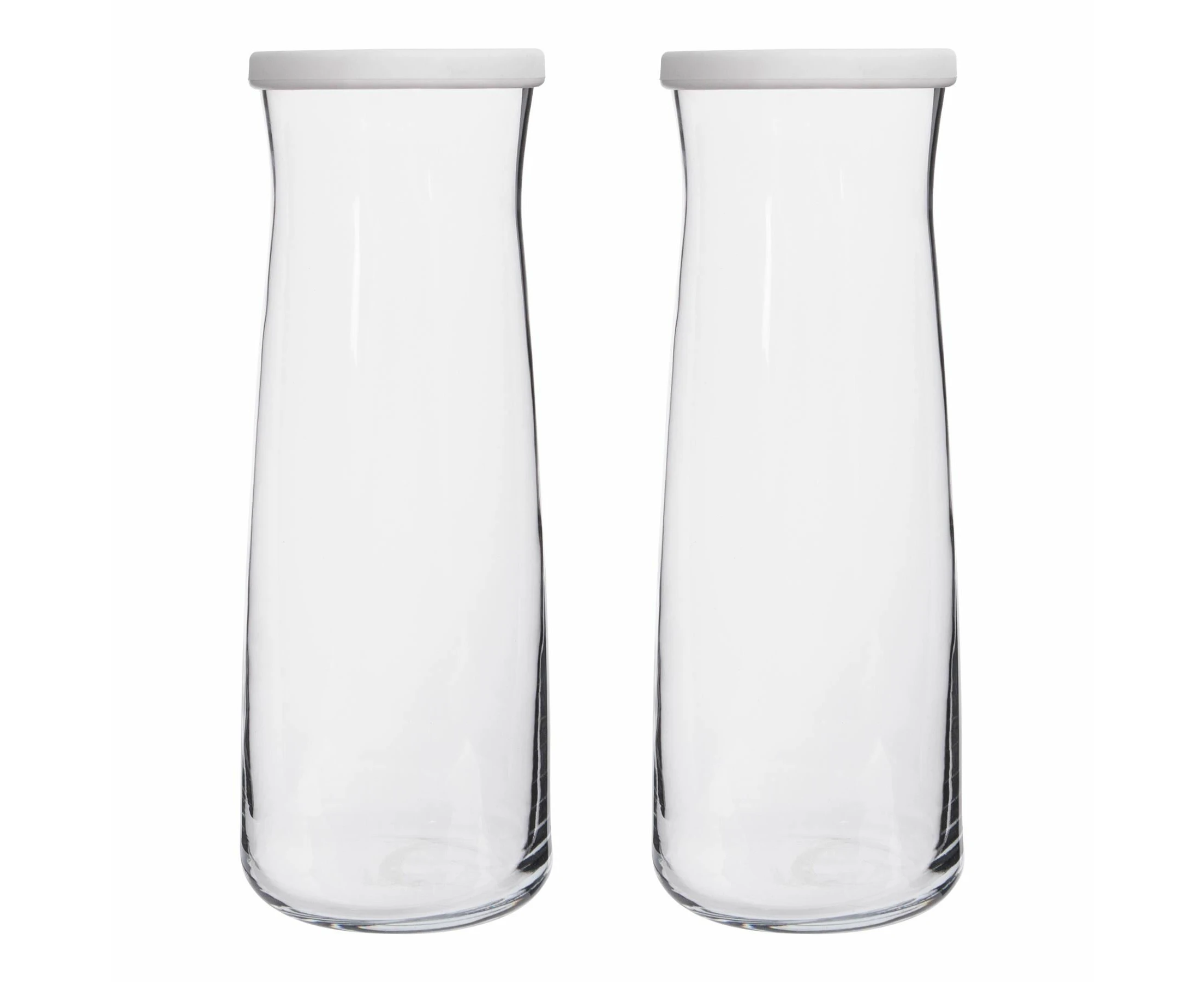 LAV Vera Glass Carafes - 1.2L - White Lid - Pack of 2