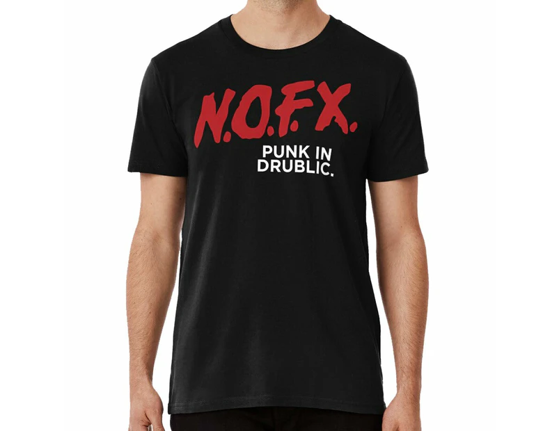 punk in drublic T-shirt nofx band nofx punk - Black