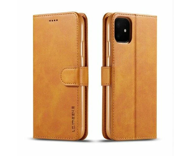 EVERLAB Leather Wallet Flip Case Card Holder Cover Stand For iPhone 14  (Light Brown)