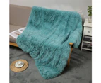 Fluffy Blanket Furry Blanket PV Fleece Sofa Blanket Lightweight Sofa Blanket Kids Small Blanket Nap Cover Blanket For Sofa Chair Bed Car-green