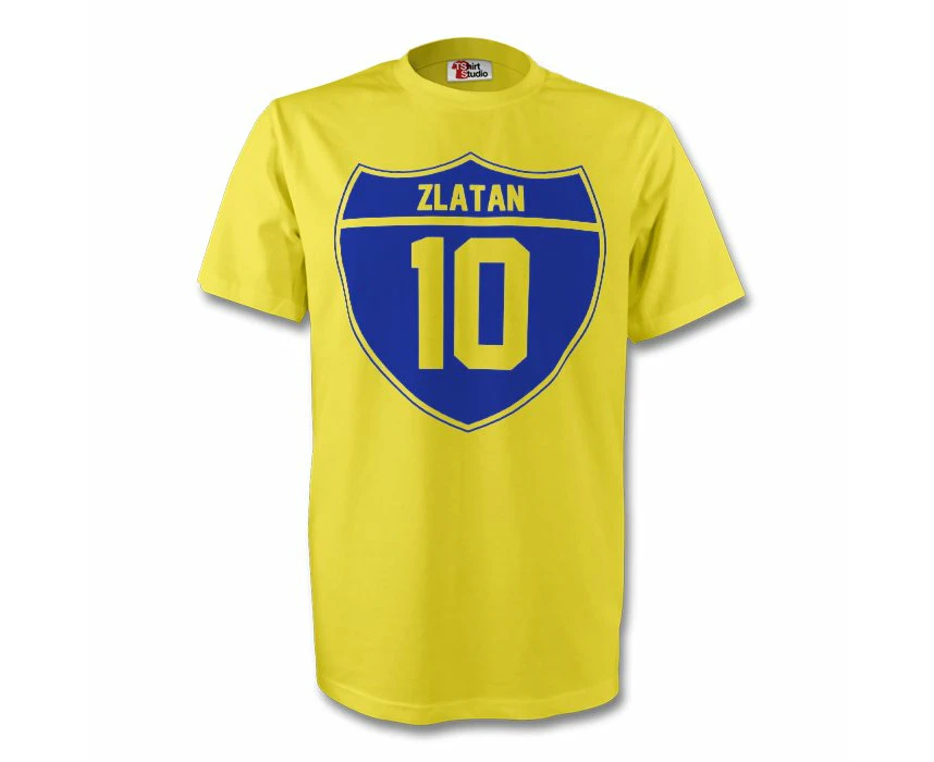 Zlatan Ibrahimovic Sweden Crest Tee (yellow) - Kids