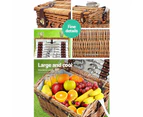 Picnic Basket Baskets Wicker 4 Person Deluxe Outdoor Insulated Blanket