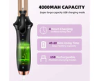 4000 mAh USB Cordless Curling Iron Rechargeable, 302°F-356°F Mini Hair Curler, Portable Travel Curling Iron, with 3 Temp Setting, Small Hair Curle