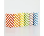 100X Colourful Plaid Kraft Paper Bag Candy Cookie Snack Cake Gift Bags 9*6*18CM - Cowhide