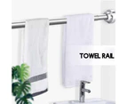 Stainless Steel Bathroom Shower Curtain Rod Adjustable Tension Extendable Pole