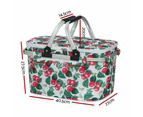 Picnic Bag Basket Hamper Camping Hiking Insulated Lunch Cooler Folding