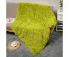 Fluffy Blanket Furry Blanket PV Fleece Sofa Blanket Lightweight Sofa Blanket Kids Small Blanket Nap Cover Blanket For Sofa Chair Bed Car-green