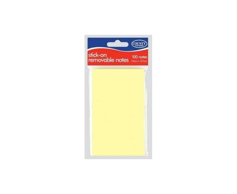 County Stationery Long Sticky Notes (Yellow) - SG31375