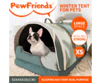 Windproof Warm Spacious Pet Tent Bed with Soft Plush Cushion Portable Washable