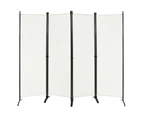 4 Panel Room Divider Screen Folding Privacy Screen Wall Partition Stand White