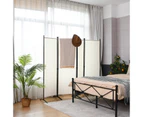 4 Panel Room Divider Screen Folding Privacy Screen Wall Partition Stand White