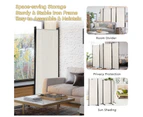 4 Panel Room Divider Screen Folding Privacy Screen Wall Partition Stand White