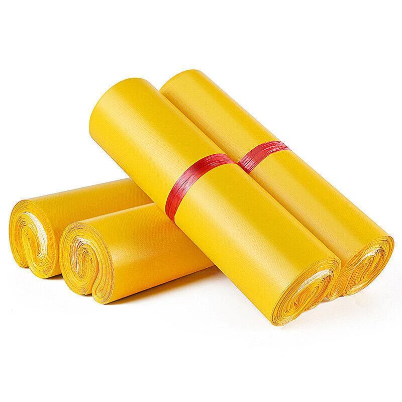 Poly Mailer Bags Mailing 100PCS 4Colours 5Sizes PE - Yellow