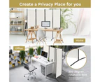 4 Panel Room Divider Screen Folding Privacy Screen Wall Partition Stand White