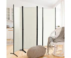 4 Panel Room Divider Screen Folding Privacy Screen Wall Partition Stand White