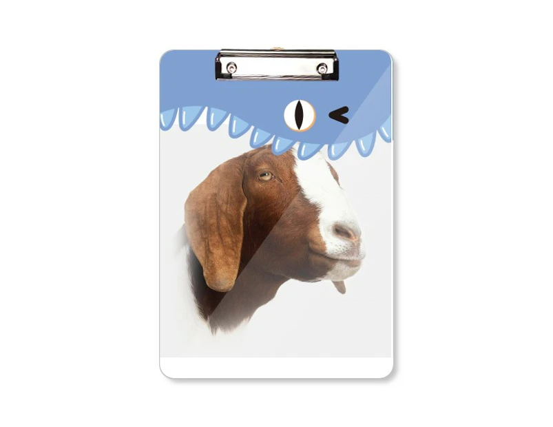 Sheep Side Eyes Ears Art Deco  Fashion Teeth Notepad Clipboard Folder File Backing Letter A4