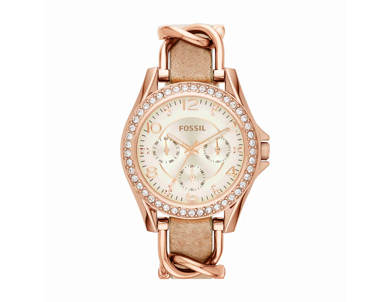 Fossil Riley Beige Watch ES3466