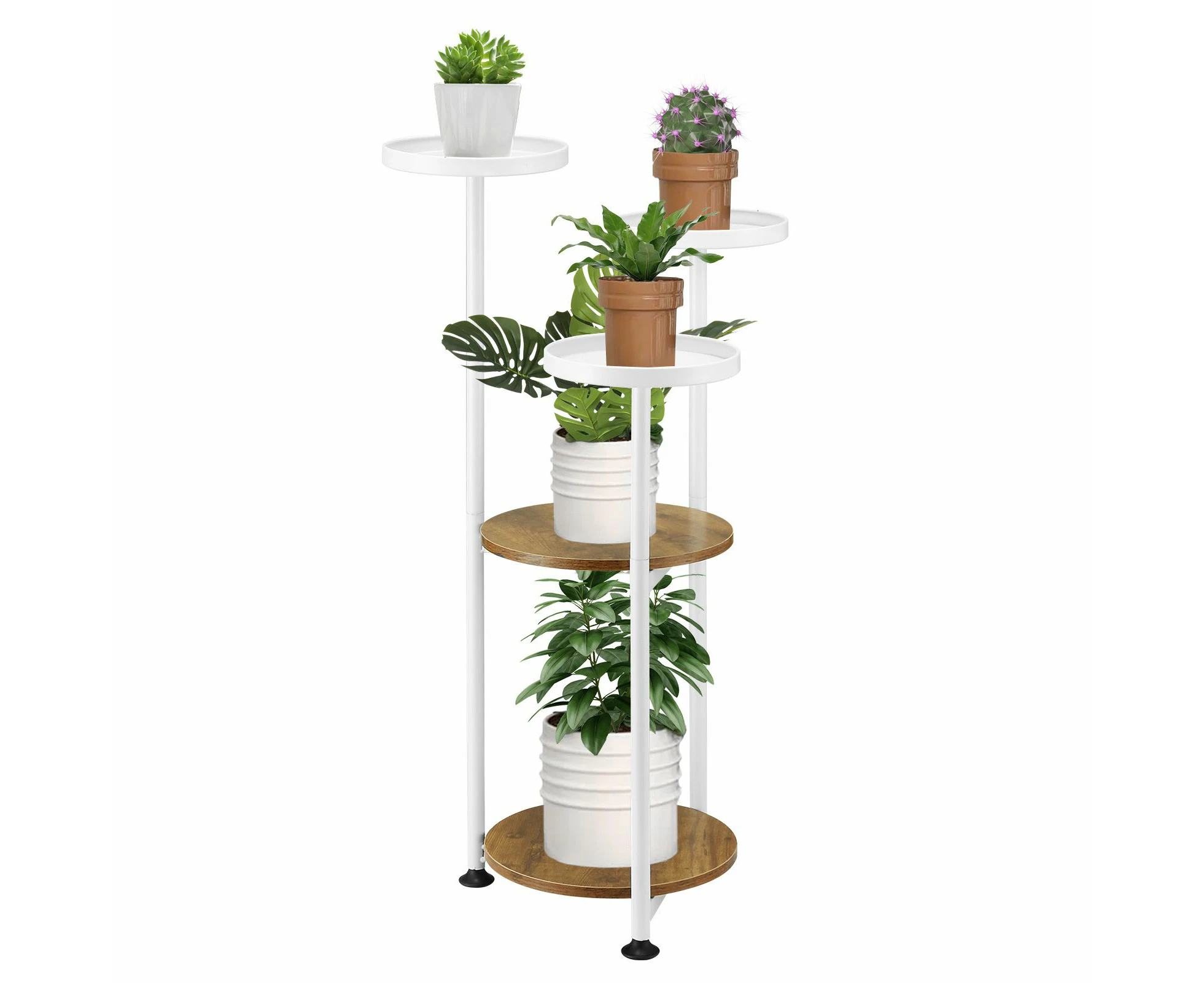 5 Tier Plant Pot Stand Metal Corner Flower Holder Shelf Display Unit Indoor Outdoor Shelves Garden Rack