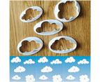 5Pcs Clouds Shape Biscuit Cookie Cutter Fondant Cake Decor Baking Mold Tool Au
