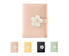 Cute Small Wallet for Girls Women Trifolded Wallet Cash Pocket flowers PU Leather Print Card Holder Coin Purse with ID Window 2pink