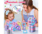 Magnetic Tiles Toys Upgrade Macaron Castle Magnetic Blocks Building Set for Toddlers STEM Creativity/Educational Toys for Kids Christmas Birthday Gifts