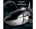 2.4Ghz Remote Control Shark Toys for Boys Kids, 1:18 Scale High Simulation Shark for Pool, Electric RC Shark Fish Toys with Light & Spray Water Function