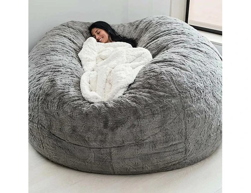 150cmx75cm Giant Love Sack Bean Bag Cover (No Filler) Bean Bag Cover Big Bean Bag Storage Chairs for Adults Sofa Chair Soft Sofa Bed Cover (Cover only)