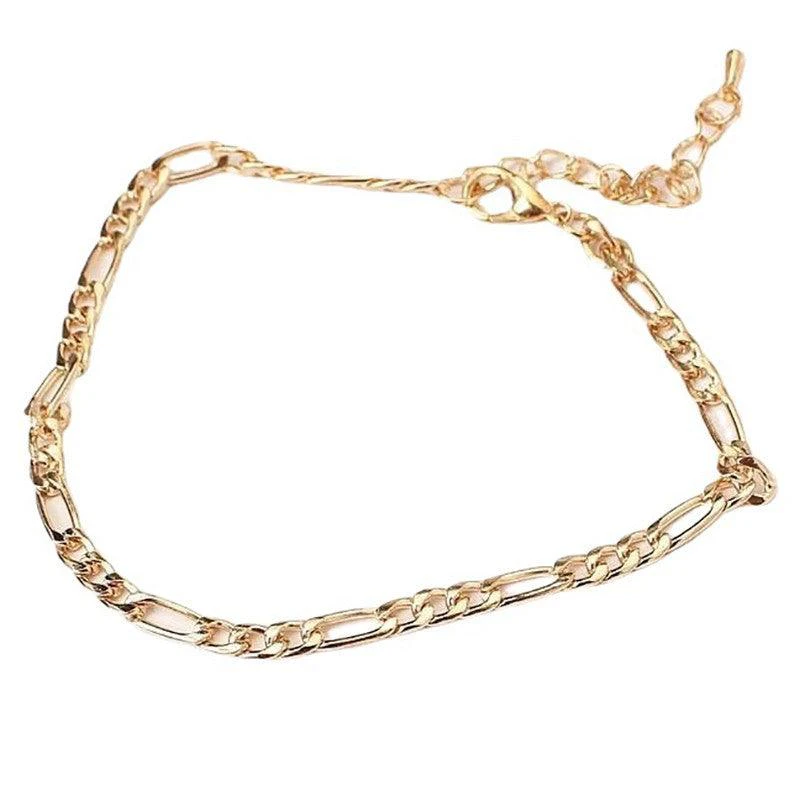 Classic Bohemian 18K Gold Plated Heshe Chain Anklet Foot Jewelry Beach Gift