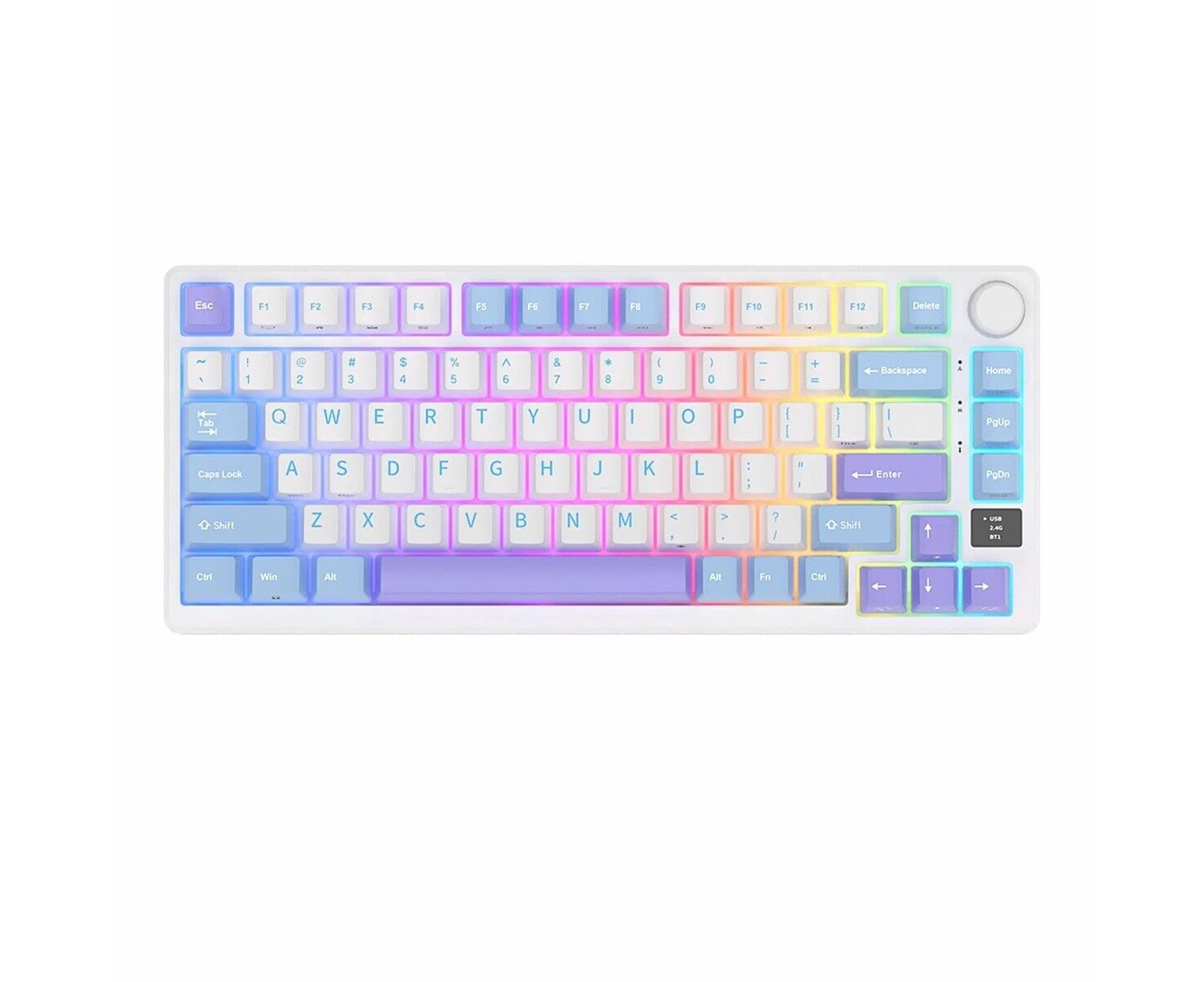 Royal Kludge RK M75 Gasket Structure 75% Layout Mechanical Keyboard - Taro Milk