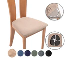 Stretch Dining Room Chair Seat Covers Slip Jacquard Removable Washable Slipcover