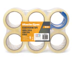 MasterSpec Clear Packing Tape - 6 Rolls, 450m Total Length, 48mm x 75m