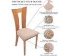 Stretch Dining Room Chair Seat Covers Slip Jacquard Removable Washable Slipcover