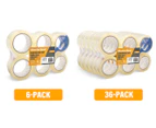 MasterSpec Clear Packing Tape - 6 Rolls, 450m Total Length, 48mm x 75m