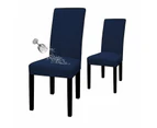 Toscano 2 Pcs Dining Chair Covers Waterproof Stretch for Home Banquet-Navy Blue