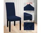 Toscano 2 Pcs Dining Chair Covers Waterproof Stretch for Home Banquet-Navy Blue