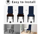 Toscano 2 Pcs Dining Chair Covers Waterproof Stretch for Home Banquet-Navy Blue