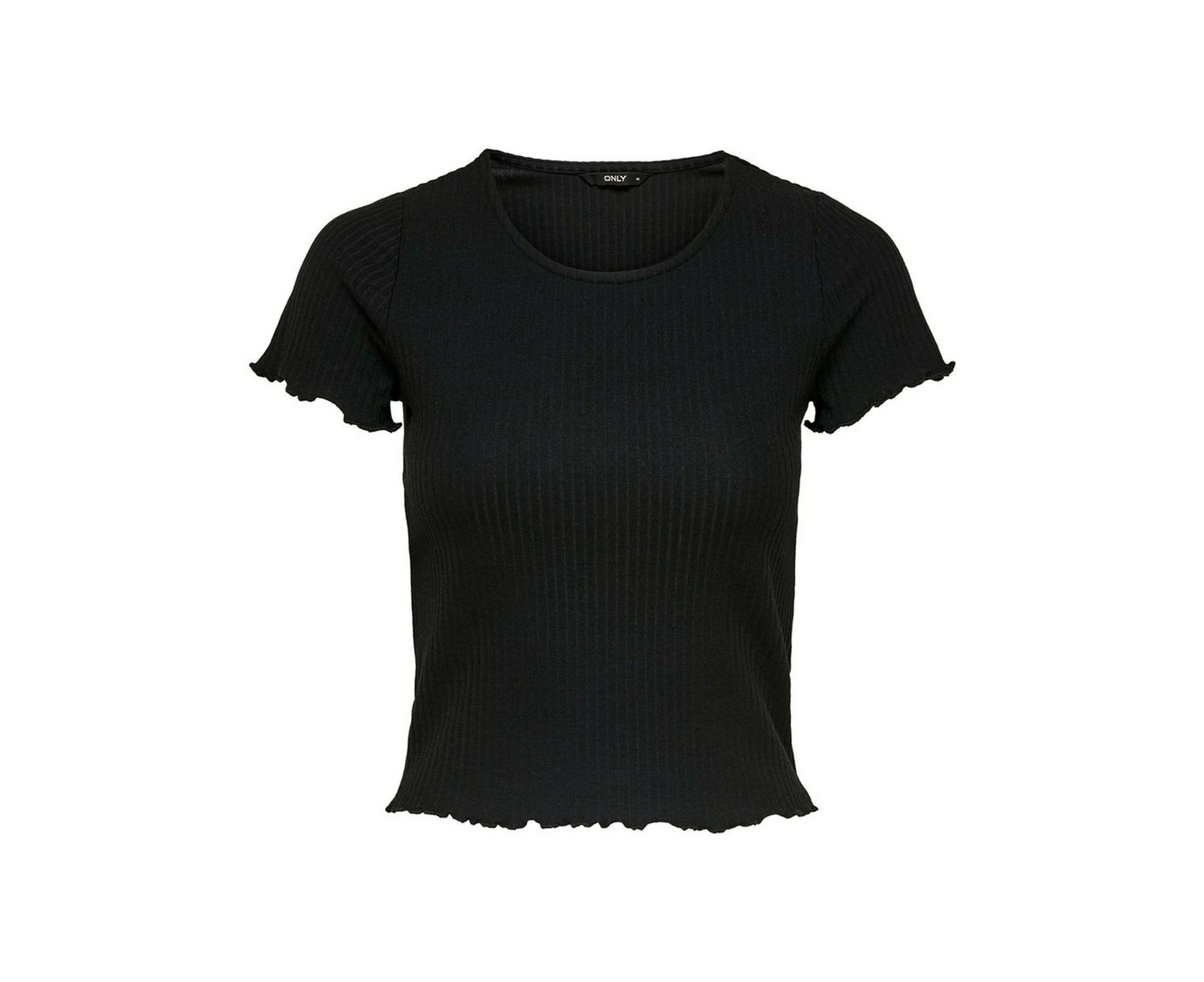 Short Sleeve Round Neck T-shirt - Black