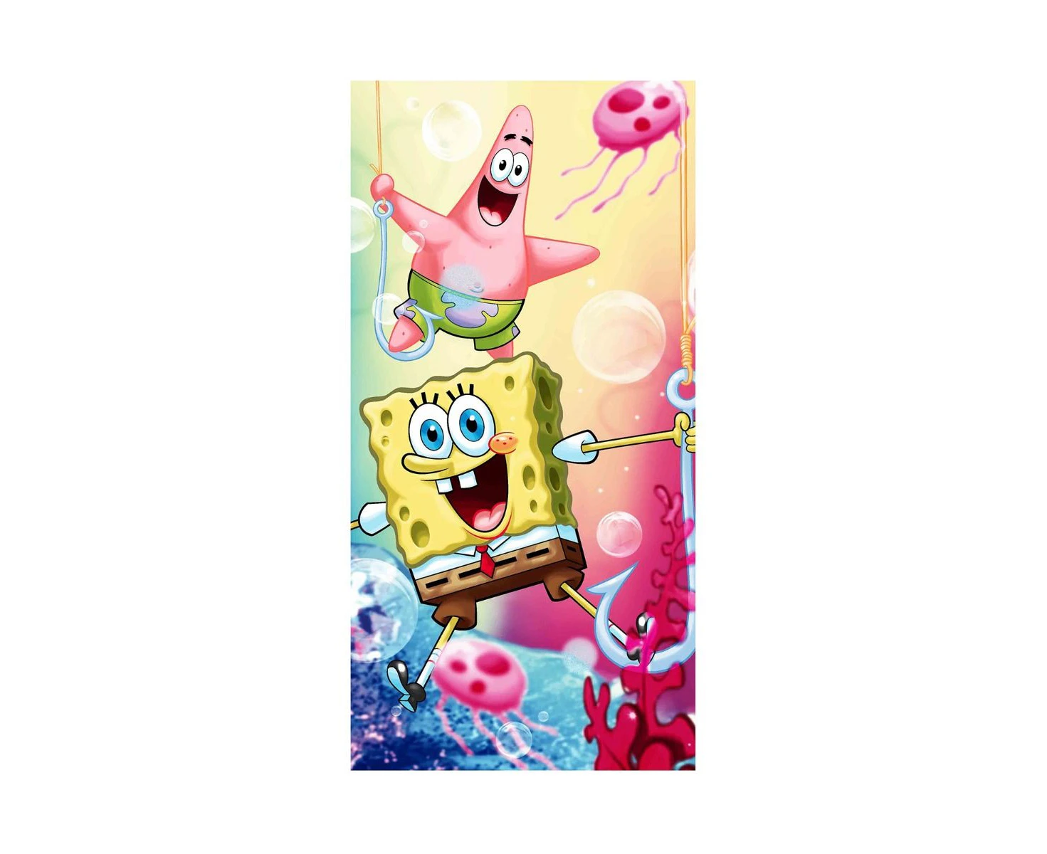 SpongeBob SquarePants Spongebob & Patrick Cotton Towel (Multicoloured) - AG3070