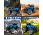 Remote Control Car RC Racing Cars 2.4Ghz LED Light Kids Toys 4WD Off Road RC Stunt Car, 70+ Mins Playtime, All Terrain Rock Crawler, Toy Vehicle for