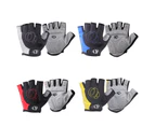 L Size Cycling Bicycle Half Finger Bike Gloves Unisex Anti Slip Padded - Red