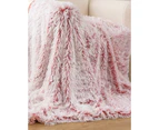 Gioia Casa Tie Dye Shaggy Microfibre Throw Blanket - Rose