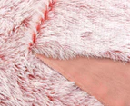 Gioia Casa Tie Dye Shaggy Microfibre Throw Blanket - Rose