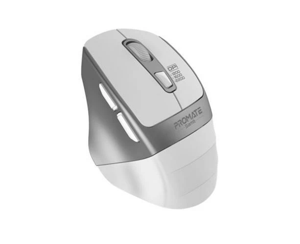 Promate SAMIT.WHT Ergonomic Silent Click Wireless Mouse - White Plug & Play - [SAMIT.WHT]