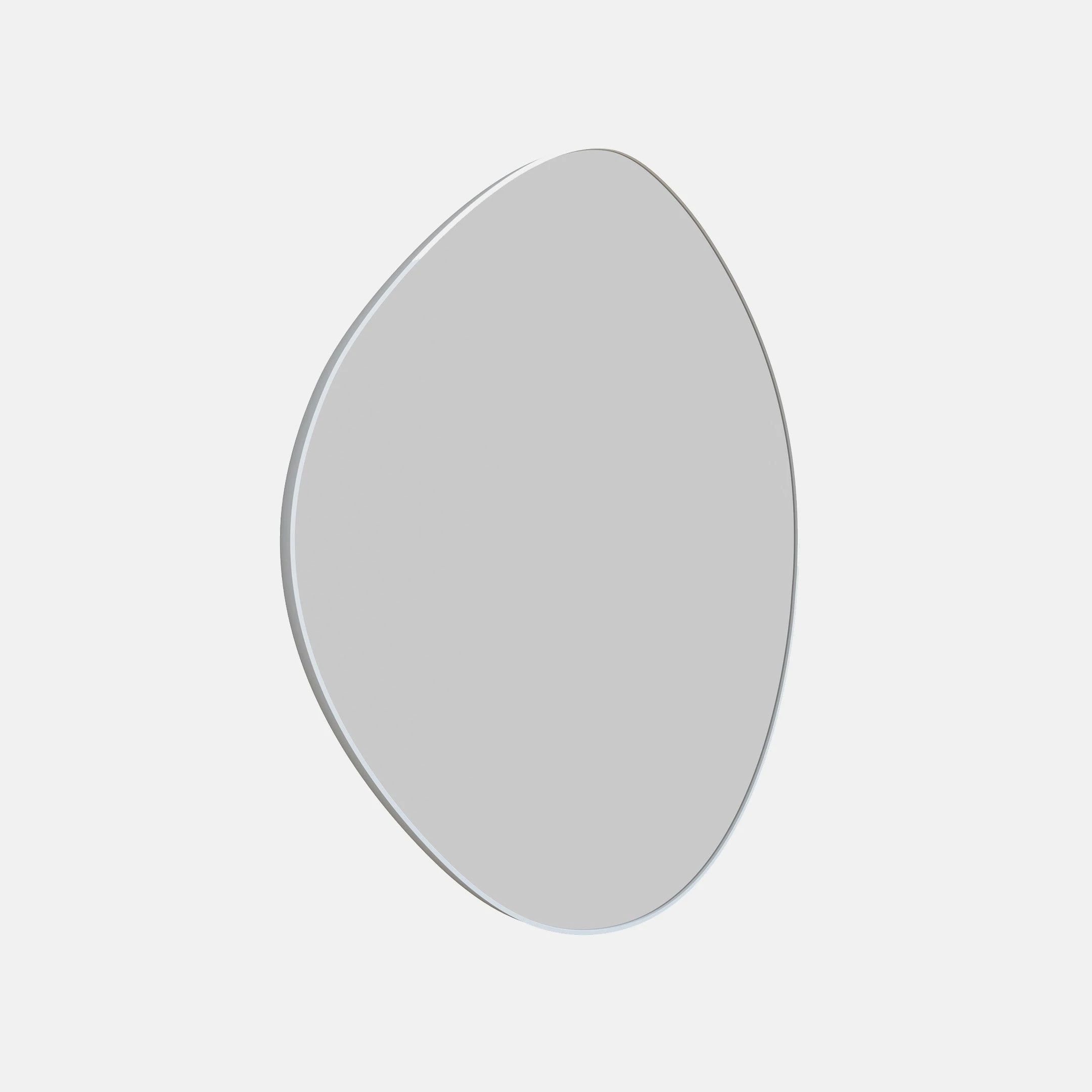 Future Glass Pebble Shape Mirror - 900 x 700mm - White