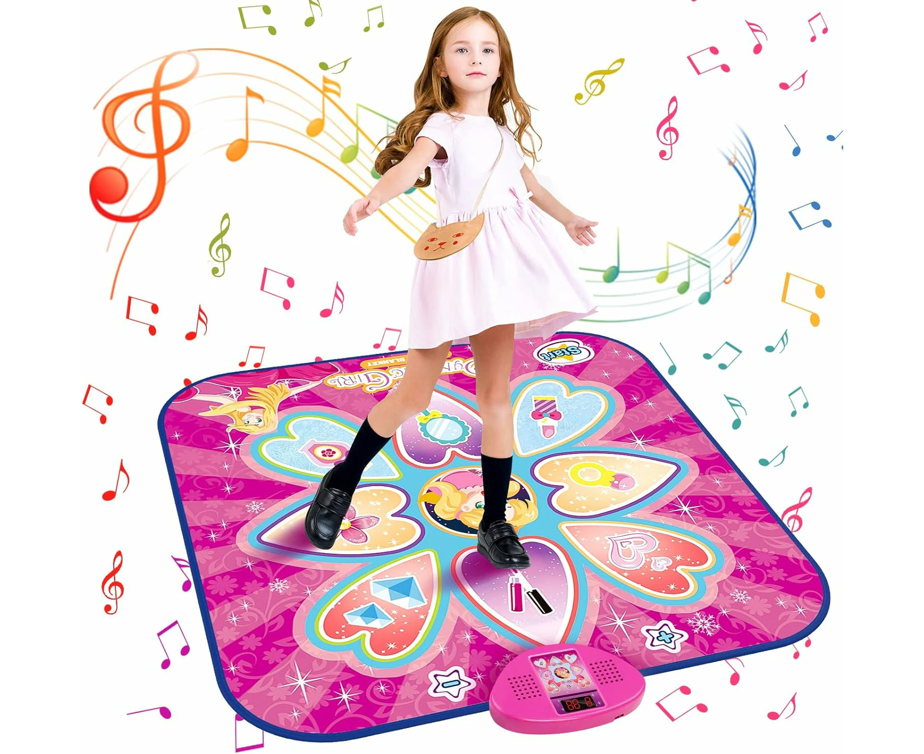 Dance Mat Toys for Girls Ages 3-12 - Electronic Dance Pad with 7 Game Modes, Built-in Music, Adjustable Volume - Dance Mat Game for Kids