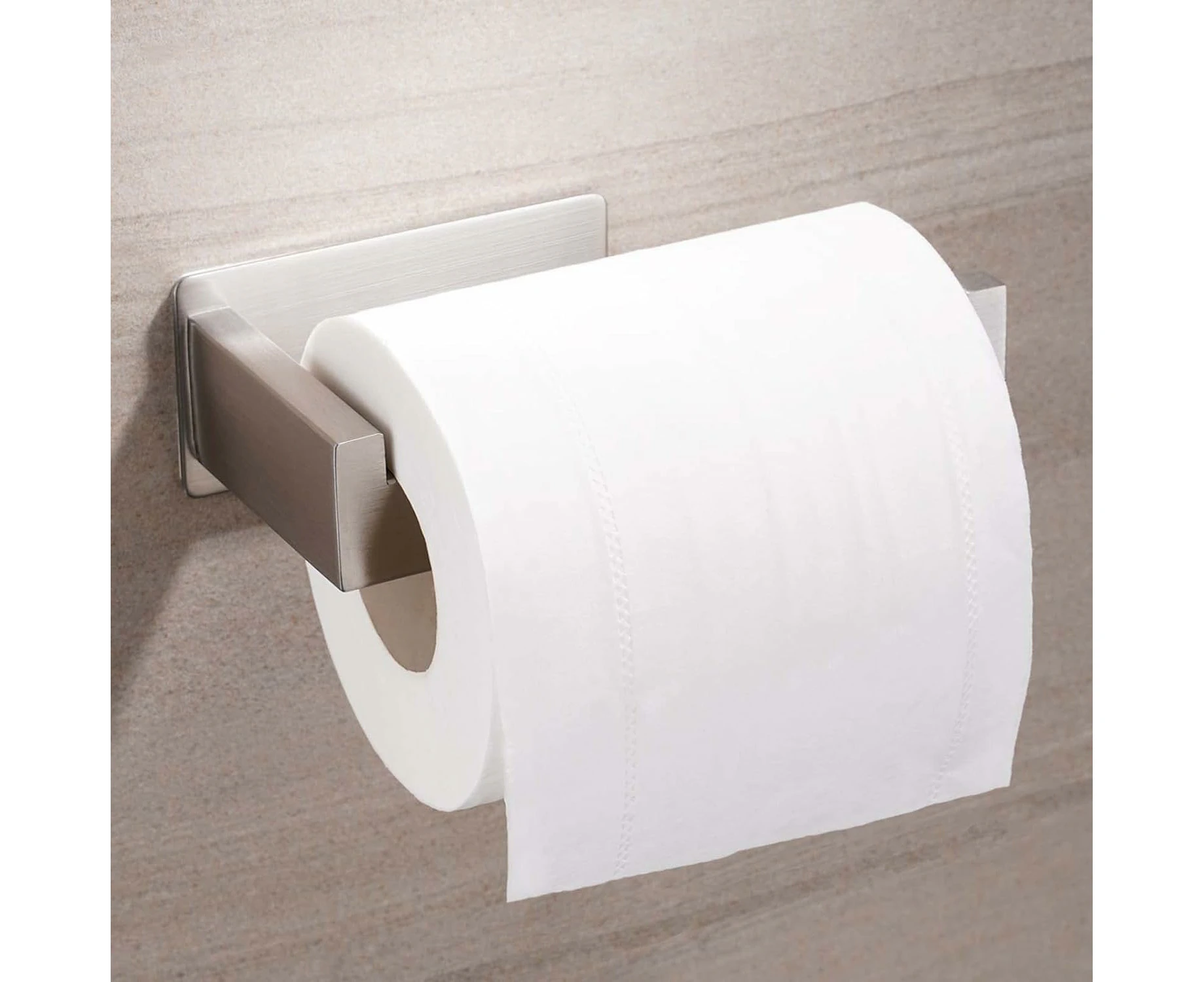 No Drilling Toilet Roll Holder Self Adhesive Stainless Steel Toilet Roll Holder for Kitchen Bathroom