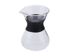 Pour Over Coffee Maker 400ml Hand Drip Brewer Borosilicate Glass Carafe 400ml No Filter